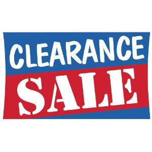 CLEARANCE STOCK -  UP TO 65% DISCOUNT!!         